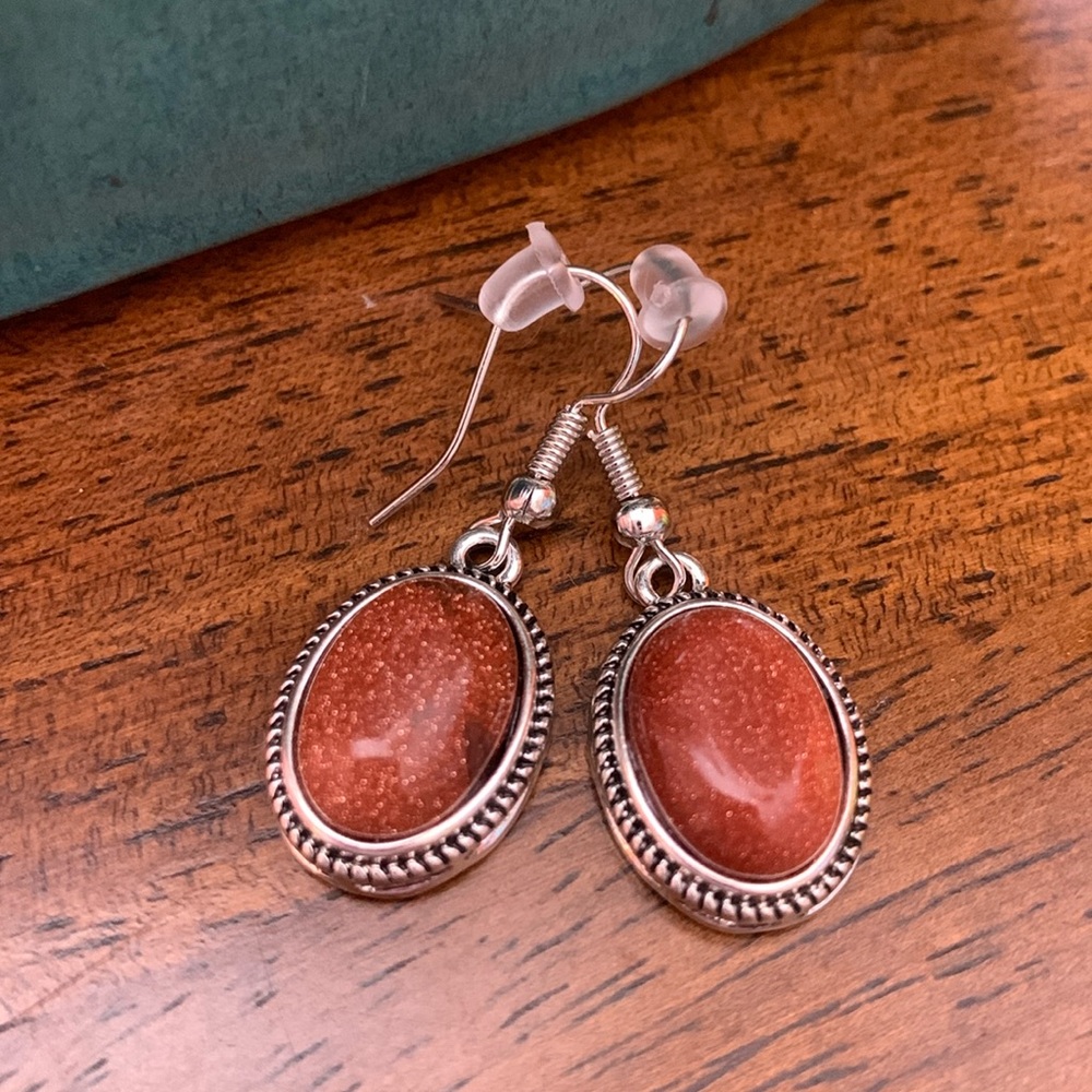 Natural Sandstone Dangle Earrings